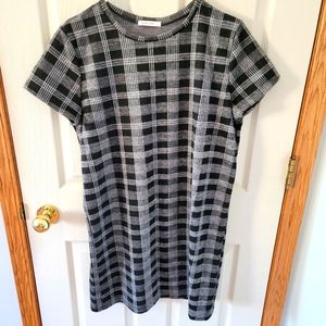 Antistar T shirt dress, plaid in size L